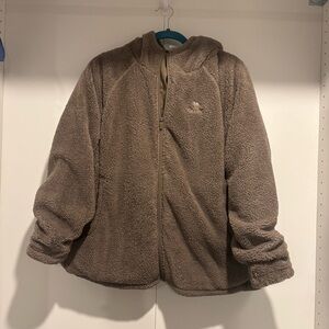 Warm Tan Womens Sherpa Jacket